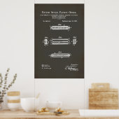 Amerikaans octrooi - Mondharmonica Poster (Keuken)