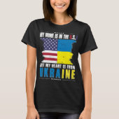 Amerikaans-Oekraïens-Amerikaans uit Oekraïne T-shirt (Voorkant)