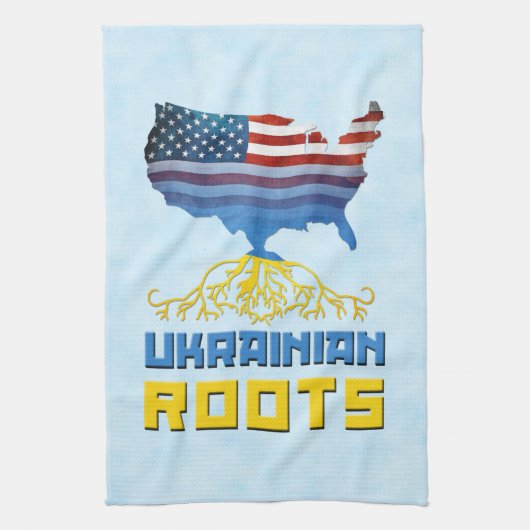 Amerikaans-Oekraïense keukenhanddoeken (Verticaal)