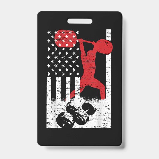 Amerikaans Olympisch Gewichtheffen Badge (Voorzijde)
