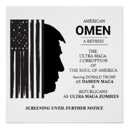 Amerikaans Omen in het zwart Perfect Poster
