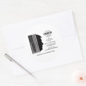 Amerikaans Omen in het zwart Ronde Sticker (Envelop)