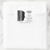 Amerikaans Omen in het zwart Ronde Sticker (Tas)