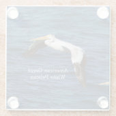 Amerikaans onderzetter van groot wit bekkenglas (Achterkant)