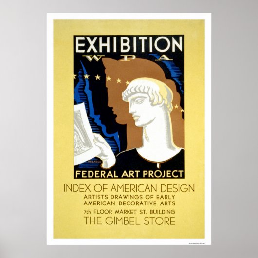 Amerikaans Ontwerp 1936 WPA Poster (Voorkant)