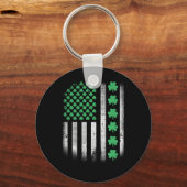 Amerikaans ontwerp St. Patrick Dag Iers Sleutelhanger (Voorkant)
