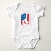 Amerikaans ontwerp van wolf voor wolvenliefhebbers romper (Voorkant)