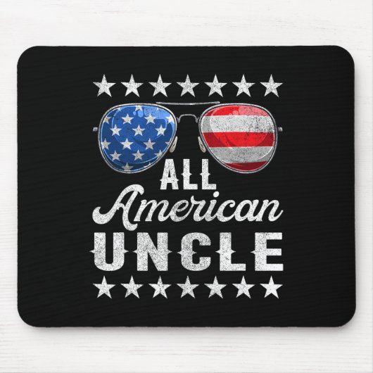 Amerikaans Oom Shirt Muismat (Voorkant)