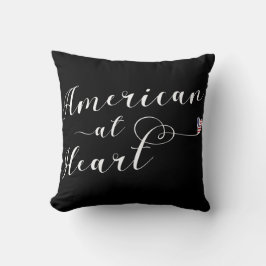 Amerikaans op Heart Throw Cushion, VS Kussen