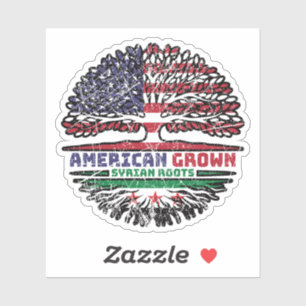 Amerikaans Opgegroeid Met Syrische Wortels Sticker