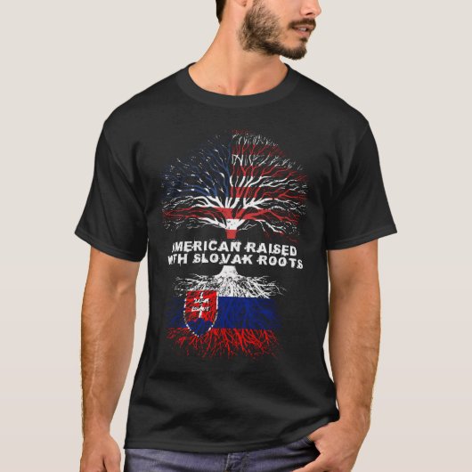 Amerikaans opgevoed met Slowaakse roots Slowakije T-shirt (Voorkant)