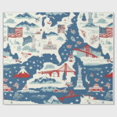  Amerikaans oriëntatiepatroon (2) Cadeaupapier (Vlak)