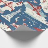  Amerikaans oriëntatiepatroon (2) Cadeaupapier (Hoek)