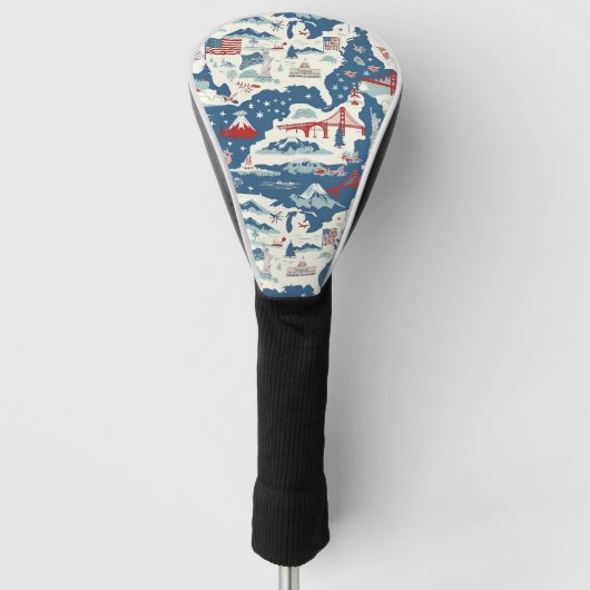 Amerikaans oriëntatiepatroon (2) Golfheadcover (Voorkant)