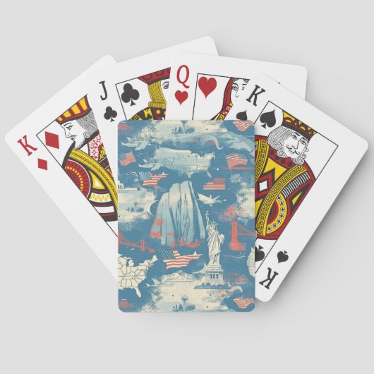  Amerikaans oriëntatiepatroon (3) Pokerkaarten (Achterkant)