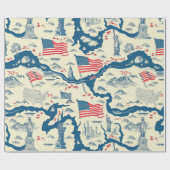  Amerikaans oriëntatiepatroon (4) Cadeaupapier (Vlak)