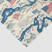 Amerikaans oriëntatiepatroon (4) Tissuepapier (Detail)
