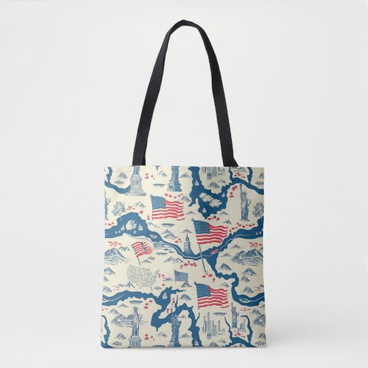  Amerikaans oriëntatiepatroon (4) Tote Bag (Voorkant)