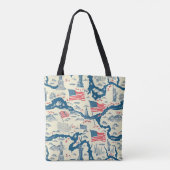  Amerikaans oriëntatiepatroon (4) Tote Bag (Achterkant)