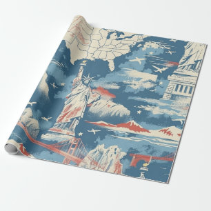  Amerikaans oriëntatiepatroon – Liberty, Verenigde Cadeaupapier