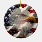 Amerikaans Ornament van de Eagle Flag Round (Achterkant)