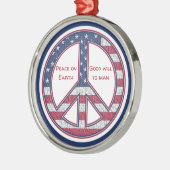 Amerikaans Ornament voor Vlag Vredesgebarentaal (Links)