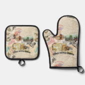  Amerikaans Ovenwant & Pannenlap Set (Voorkant)