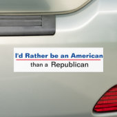 Amerikaans over republikeinse bumpersticker (Op auto)