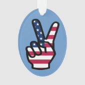 Amerikaans overwinningsteken ornament (voorkant)