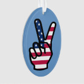 Amerikaans overwinningsteken ornament (voorkant)