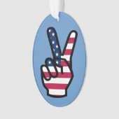 Amerikaans overwinningsteken ornament (voorkant)