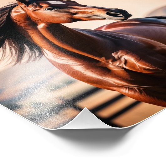 Amerikaans paard foto afdruk (Hoek)