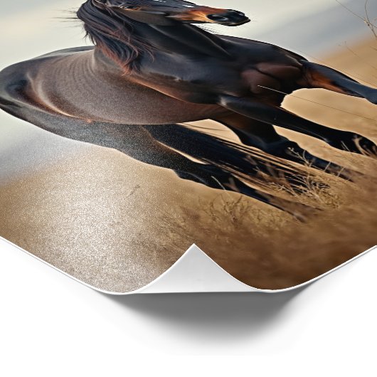 Amerikaans paard foto afdruk (Hoek)