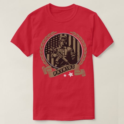 Amerikaans patriot (2) t-shirt (Design voorkant)