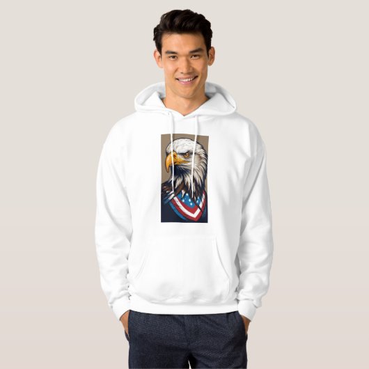 Amerikaans Patriot Bald Eagle T-shirt ontwerp (Voorkant volledig)