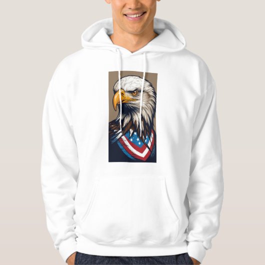 Amerikaans Patriot Bald Eagle T-shirt ontwerp (Voorkant)