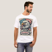Amerikaans Patriot Bald Eagle T-shirt ontwerp (Voorkant volledig)