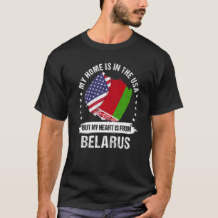 Amerikaans Patriot Belarus vlag Amerikaans Wit-Rus T-shirt