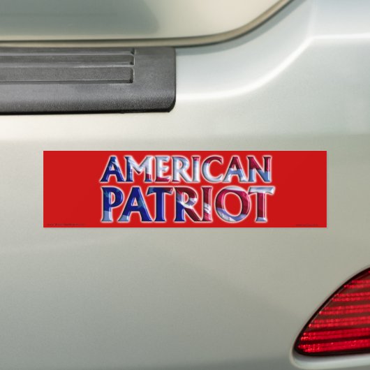 Amerikaans patriot - Bumpersticker (Op auto)