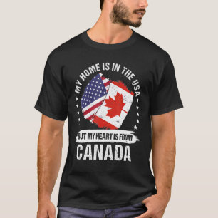 Amerikaans Patriot Canada Vlag Amerikaanse Canades T-shirt