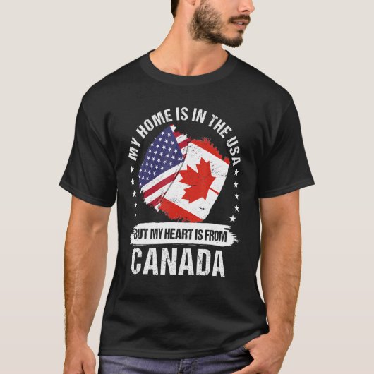 Amerikaans Patriot Canada Vlag Amerikaanse Canades T-shirt (Voorkant)