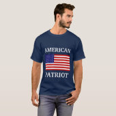 Amerikaans Patriot Flag Mannen Navy Blue T-shirt (Voorkant volledig)