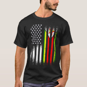 Amerikaans Patriot uit Zimbabwe - Vlag Verenigde S T-shirt