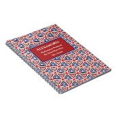 Amerikaans Patriotic Red White Blue personaliseren Notitieboek (Rechterzijde)