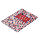 Amerikaans Patriotic Red White Blue personaliseren Notitieboek (Linkerzijde)