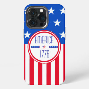 Amerikaans patriottisch 1776 iPhone 13 pro hoesje