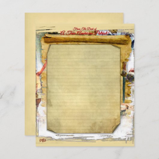 Amerikaans patriottisch 4.5x5.6 stationair papierb (Voorkant / Achterkant)