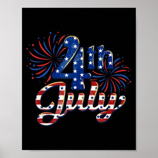 Amerikaans patriottisch 4 juli poster (Voorkant)