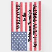  Amerikaans Patriottisch Amerikaans Vlag Burlap Ef Spandoek (Verticaal)