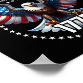 Amerikaans patriottisch Amerikaanse vlag thema ade Poster (Hoek)